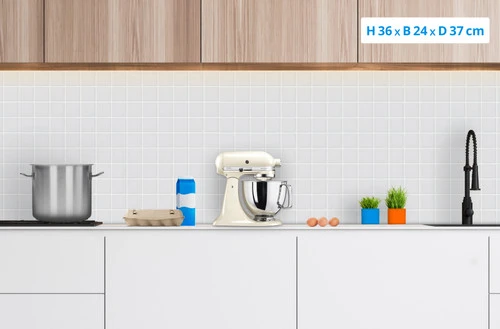 KitchenAid Artisan Mixer 5KSM125 Amandelwit + Pastaroller En -snijderset (3-delig) 5 KitchenAid Artisan Mixer 5KSM125 Amandelwit + Pastaroller En -snijderset (3-delig) - Afbeelding 3