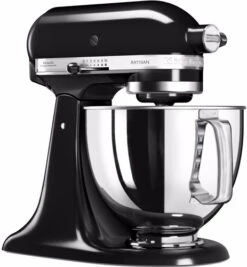 KitchenAid Artisan Mixer 5KSM125 Onyx Zwart + Pastaroller En -snijderset (3-delig) -Kitchenaid 564209