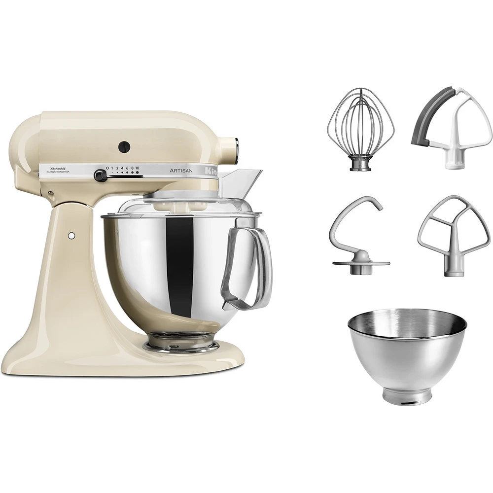 KitchenAid Keukenmachine Artisan - Kantelbare Kop - Amandelwit - 4.8 Liter - 5KSM175PSEAC 4 KitchenAid Keukenmachine Artisan - Kantelbare Kop - Amandelwit - 4.8 Liter - 5KSM175PSEAC - Afbeelding 2