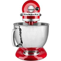 KitchenAid Artisan Series 325-Watt Tilt-Back Head Stand Mixer With Hammered Bowl In Empire Red