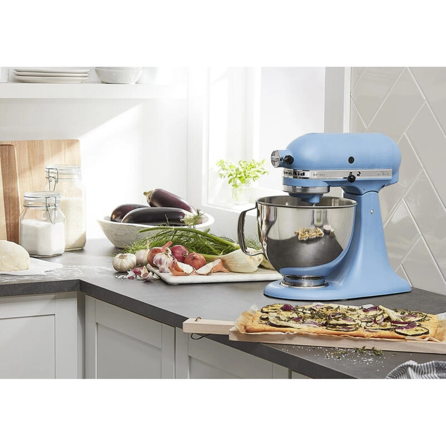 KitchenAid Artisan Series 5-QT. Tilt-Head Stand Mixer, Blue Velvet 5 KitchenAid Artisan Series 5-QT. Tilt-Head Stand Mixer, Blue Velvet - Afbeelding 4