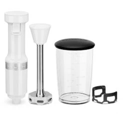 KitchenAid Corded Variable-Speed Immersion Blender In White With Blending Jar 9 KitchenAid Corded Variable-Speed Immersion Blender In White With Blending Jar -Kitchenaid KitchenAid Corded Variable Speed Immersion Blender in White with Blending Jar 2