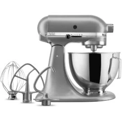 KitchenAid Deluxe 4.5-Quart Tilt-Head Stand Mixer In Silver -Kitchenaid KitchenAid Deluxe 4.5 Quart Tilt Head Stand Mixer in Silver 4